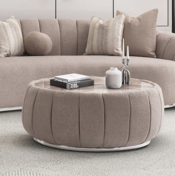AICO Furniture Lucca Cocktail Table in Silver - Visions in Furniture (La Mirada, CA)