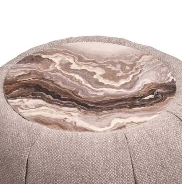AICO Furniture Lucca Side Table in Silver - Visions in Furniture (La Mirada, CA)