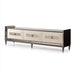 AICO Lousanne Media Cabinet in Glossy Mocha Sand - Visions in Furniture (La Mirada, CA)