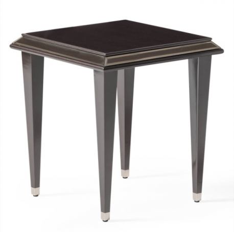 AICO Lousanne Side Table in Glossy Mocha Sand - Visions in Furniture (La Mirada, CA)