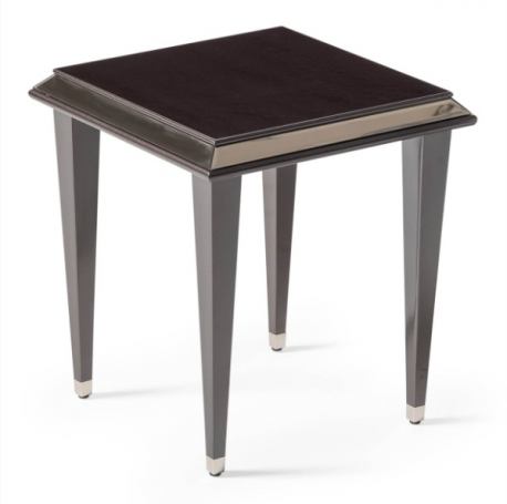 AICO Lousanne Side Table in Glossy Mocha Sand - Visions in Furniture (La Mirada, CA)