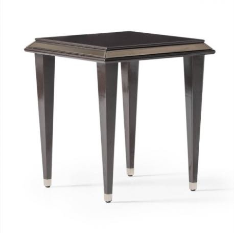 AICO Lousanne Side Table in Glossy Mocha Sand - Visions in Furniture (La Mirada, CA)