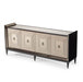 AICO Lousanne Console in Glossy Mocha Sand - Visions in Furniture (La Mirada, CA)