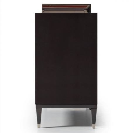 AICO Lousanne Console in Glossy Mocha Sand - Visions in Furniture (La Mirada, CA)