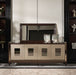 AICO Lousanne Console in Glossy Mocha Sand - Visions in Furniture (La Mirada, CA)