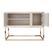 AICO Furniture Madison Small Console with Leg in Glistening Gold - Visions in Furniture (La Mirada, CA)