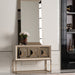AICO Furniture Madison Small Console with Leg in Glistening Gold - Visions in Furniture (La Mirada, CA)