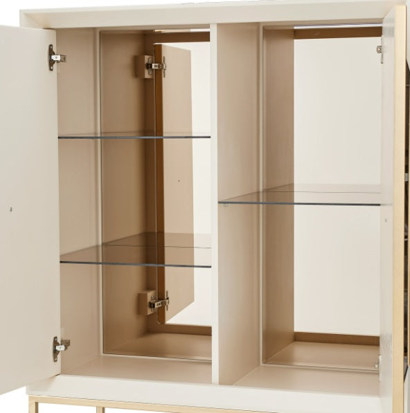 AICO Furniture Madison 2pc Bar KD in Glistening Gold - Visions in Furniture (La Mirada, CA)