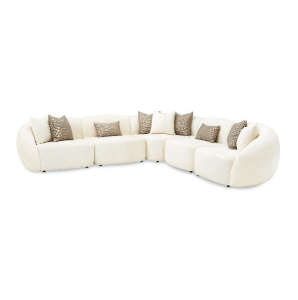 AICO Furniture Le Montreaux Corner Unit in Gardenia - Visions in Furniture (La Mirada, CA)