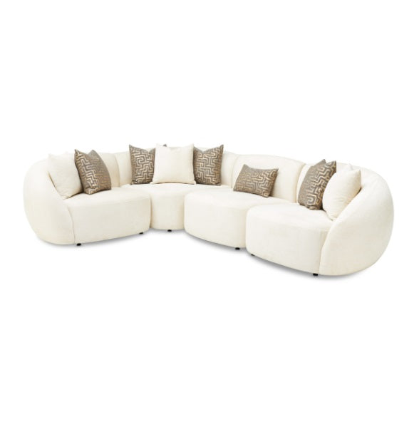 AICO Furniture Le Montreaux Corner Unit in Gardenia - Visions in Furniture (La Mirada, CA)