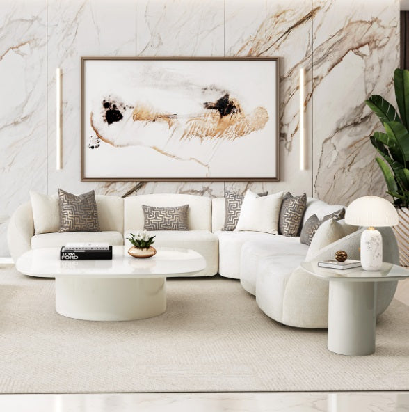AICO Furniture Le Montreaux Accent Table in Cloud White - Visions in Furniture (La Mirada, CA)