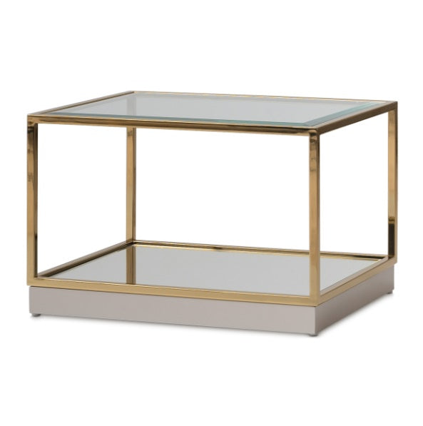 AICO Furniture Savannah Breeze 2pc Tall Cocktail Table in Bright Gold - Visions in Furniture (La Mirada, CA)
