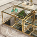 AICO Furniture Savannah Breeze 2pc Small Cocktail Table in Bright Gold - Visions in Furniture (La Mirada, CA)