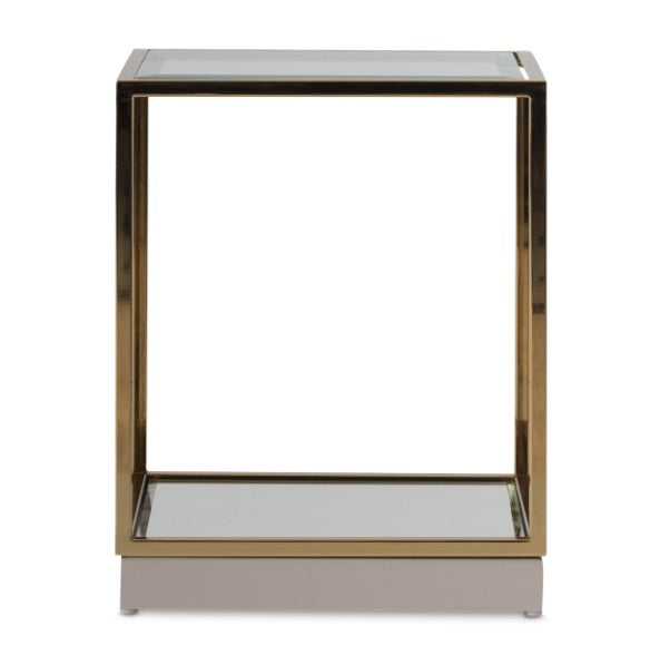 AICO Furniture Savannah Breeze End Table in Bright Gold - Visions in Furniture (La Mirada, CA)
