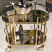 AICO Furniture Savannah Breeze Serving Cart in Bright Gold - Visions in Furniture (La Mirada, CA)