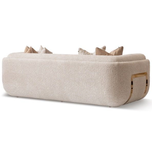 AICO Furniture Savannah Breeze Standard Sofa Cashmere in Bright Gold - Visions in Furniture (La Mirada, CA)