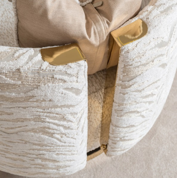 AICO Furniture Savannah Breeze Swivel Chair Cashmere in Bright Gold - Visions in Furniture (La Mirada, CA)