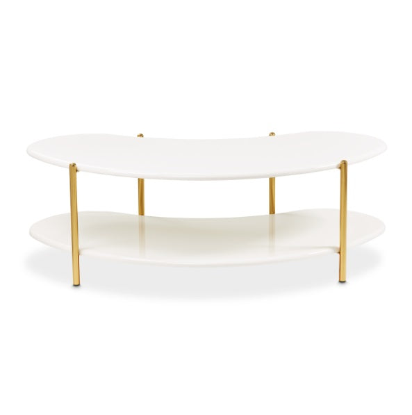 AICO Furniture Sassani Cocktail Table in Pearl White/Gold - Visions in Furniture (La Mirada, CA)