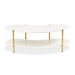 AICO Furniture Sassani Cocktail Table in Pearl White/Gold - Visions in Furniture (La Mirada, CA)