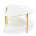 AICO Furniture Sassani Cocktail Table in Pearl White/Gold - Visions in Furniture (La Mirada, CA)