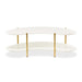 AICO Furniture Sassani Cocktail Table in Pearl White/Gold - Visions in Furniture (La Mirada, CA)