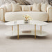 AICO Furniture Sassani Cocktail Table in Pearl White/Gold - Visions in Furniture (La Mirada, CA)