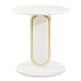 AICO Furniture Sassani End Table in Pearl White/Gold - Visions in Furniture (La Mirada, CA)