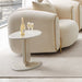 AICO Furniture Sassani End Table in Pearl White/Gold - Visions in Furniture (La Mirada, CA)