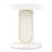 AICO Furniture Sassani Accent Table in Pearl White/Gold - Visions in Furniture (La Mirada, CA)