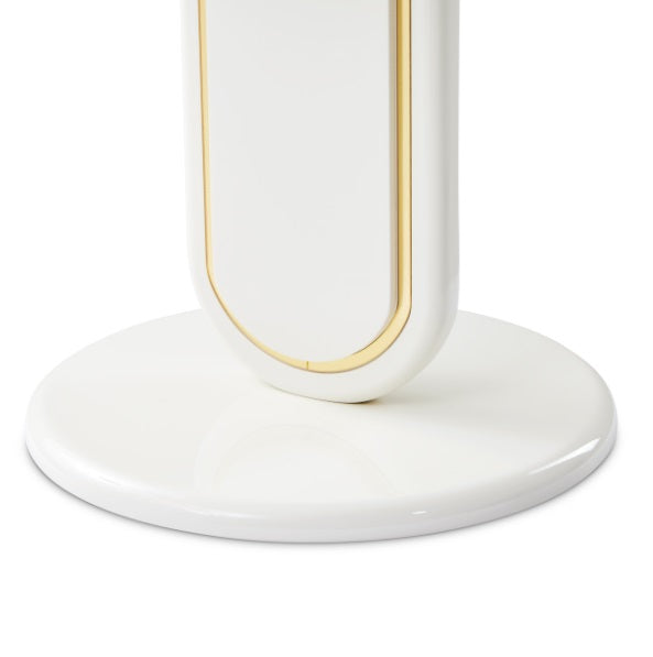 AICO Furniture Sassani Accent Table in Pearl White/Gold - Visions in Furniture (La Mirada, CA)
