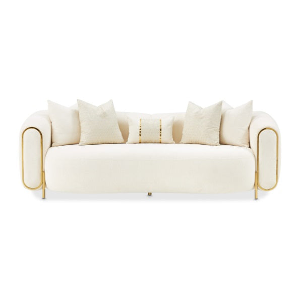 AICO Furniture Sassani Sofa Crepe in Gold - Visions in Furniture (La Mirada, CA)