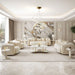 AICO Furniture Sassani End Table in Pearl White/Gold - Visions in Furniture (La Mirada, CA)