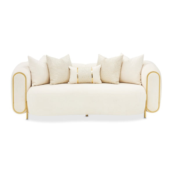 AICO Furniture Sassani Loveseat Crepe in Gold - Visions in Furniture (La Mirada, CA)