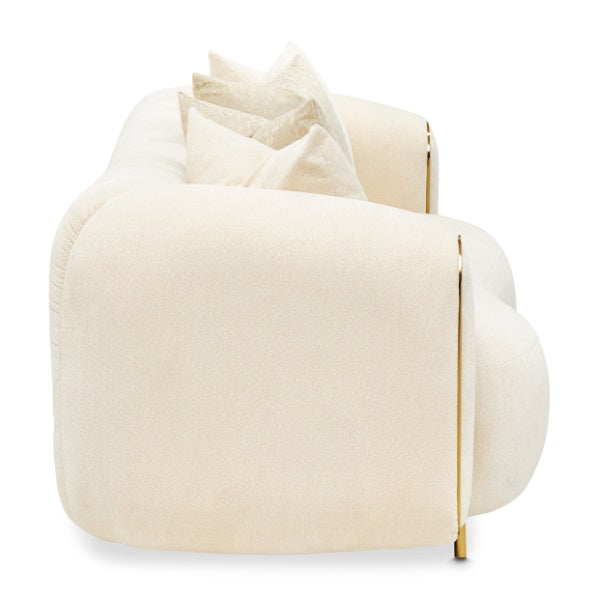 AICO Furniture Sassani Loveseat Crepe in Gold - Visions in Furniture (La Mirada, CA)