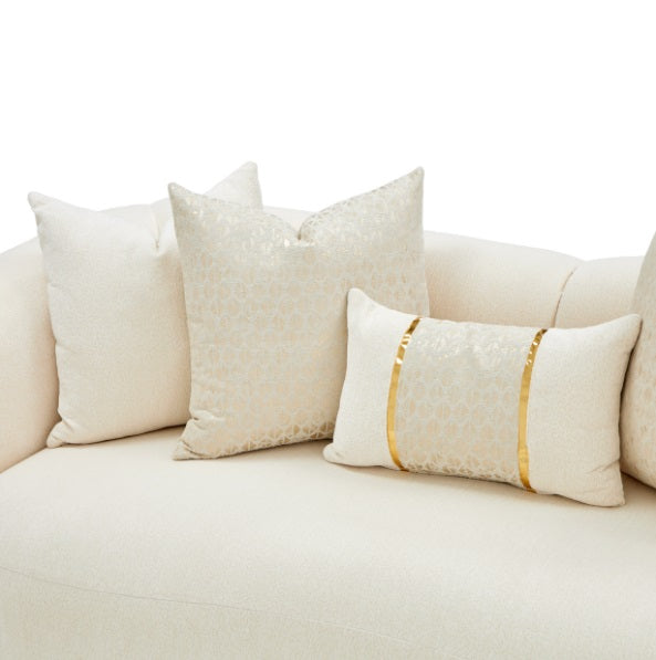 AICO Furniture Sassani Loveseat Crepe in Gold - Visions in Furniture (La Mirada, CA)