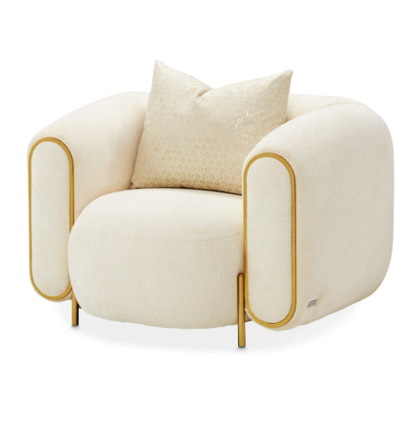 AICO Furniture Sassani Chair Crepe in Gold - Visions in Furniture (La Mirada, CA)