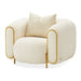 AICO Furniture Sassani Chair Crepe in Gold - Visions in Furniture (La Mirada, CA)
