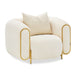 AICO Furniture Sassani Chair Crepe in Gold - Visions in Furniture (La Mirada, CA)