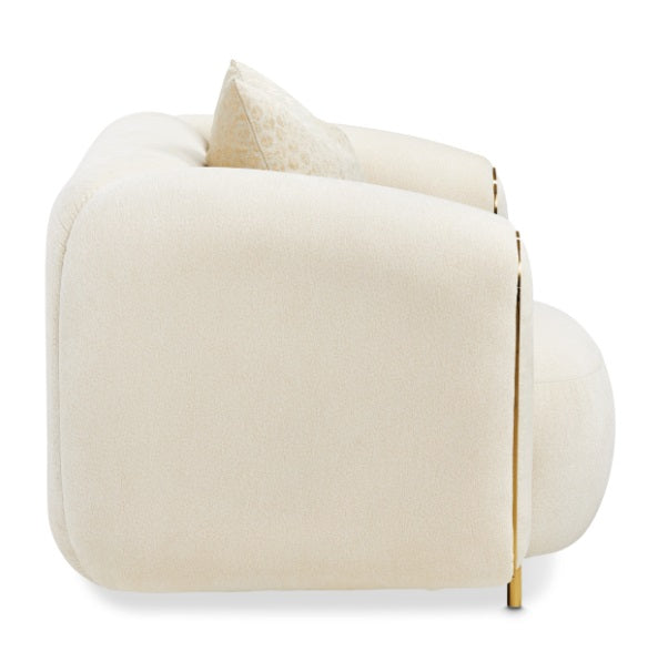 AICO Furniture Sassani Chair Crepe in Gold - Visions in Furniture (La Mirada, CA)