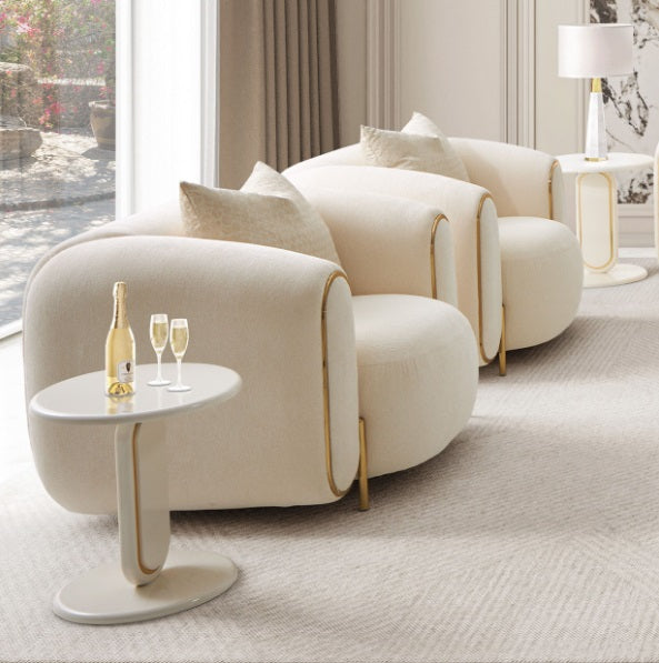 AICO Furniture Sassani Chair Crepe in Gold - Visions in Furniture (La Mirada, CA)