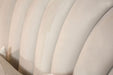 AICO London Place Queen Upholstered Panel Bed in Creamy Pearl - Visions in Furniture (La Mirada, CA)