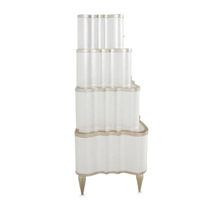 AICO London Place Tiered 6-Drawer Chest in Creamy Pearl - Visions in Furniture (La Mirada, CA)