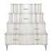AICO London Place Tiered 6-Drawer Chest in Creamy Pearl - Visions in Furniture (La Mirada, CA)