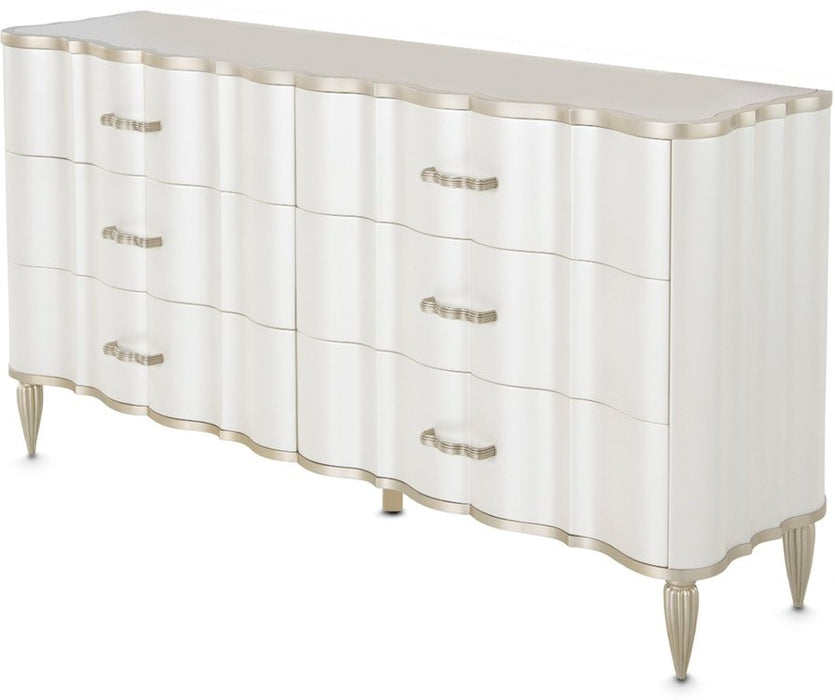 AICO London Place Dresser in Creamy Pearl - Visions in Furniture (La Mirada, CA)