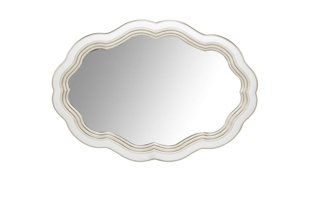 AICO London Place Wall Mirror in Creamy Pearl - Visions in Furniture (La Mirada, CA)