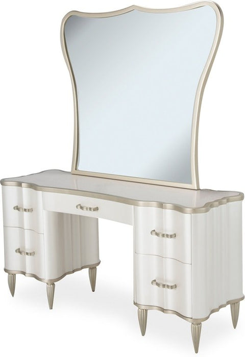 AICO London Place Vanity Mirror in Platinum - Visions in Furniture (La Mirada, CA)