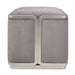 AICO Furniture Linea Ottoman in Silver Mist - Visions in Furniture (La Mirada, CA)
