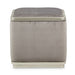 AICO Furniture Linea Ottoman in Silver Mist - Visions in Furniture (La Mirada, CA)