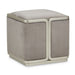 AICO Furniture Linea Ottoman in Silver Mist - Visions in Furniture (La Mirada, CA)