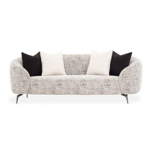 AICO Furniture Noir Sofa Cookie in Black Nickel - Visions in Furniture (La Mirada, CA)
